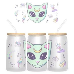 Alien Kitty Bambuszfedeles Pohár