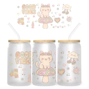 Good Vibes Bambuszfedeles Pohár