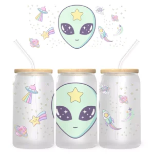 Rainbow Alien Bambuszfedeles Pohár