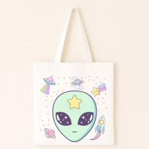 Rainbow Alien Vászontáska