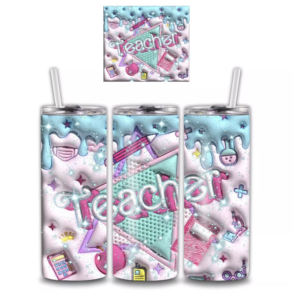 Glitter Teacher Alumínium Kulacs