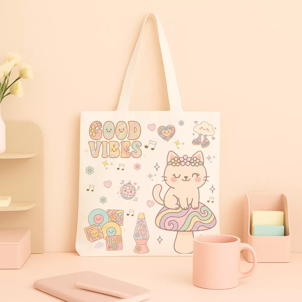 Good Vibes Vászontáska - Image 4