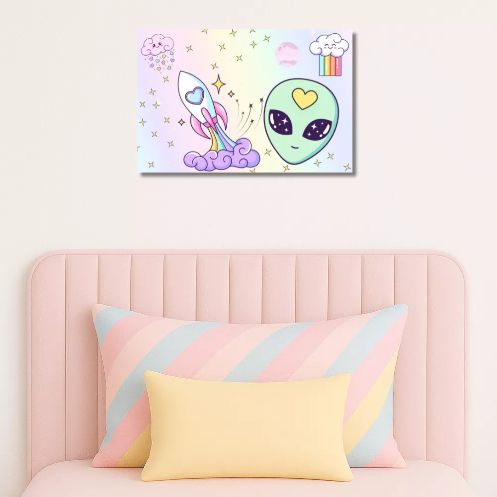 Pastel Abduction Alumínium Kép - Image 2