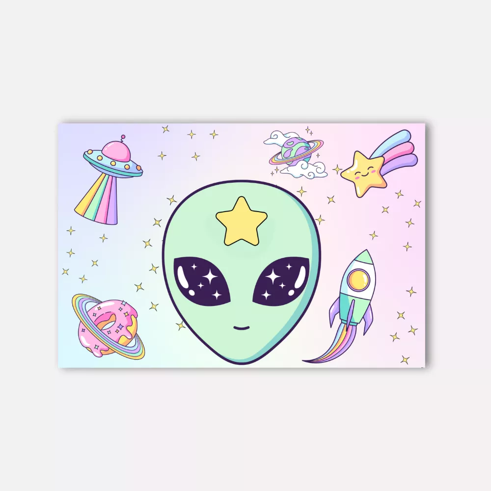 Rainbow Alien Alumínium Kép