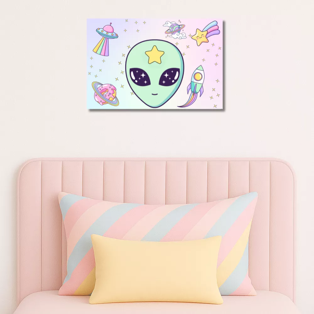 Rainbow Alien Alumínium Kép - Image 2