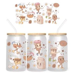 Retro Coffee Bambuszfedeles Pohár