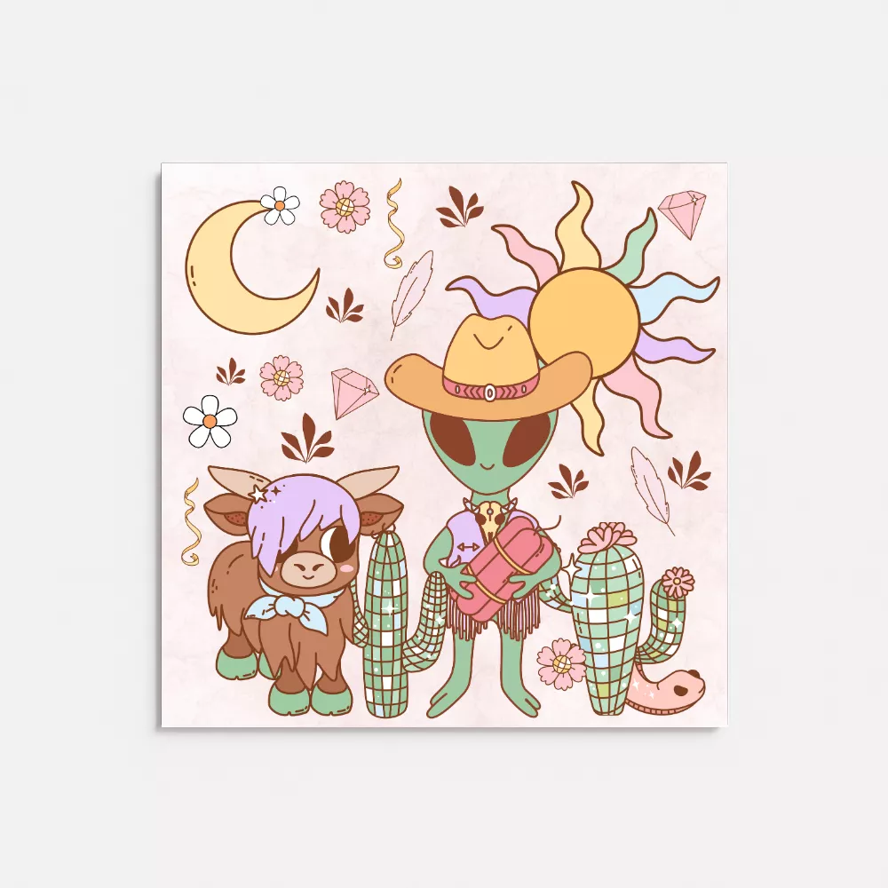Yeehaw Universe Alumínium Kép