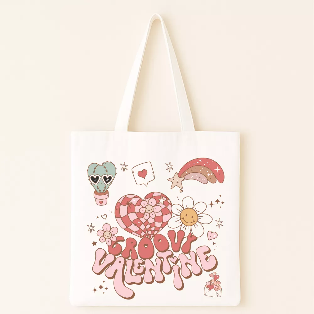Groovy Valentine Vászontáska