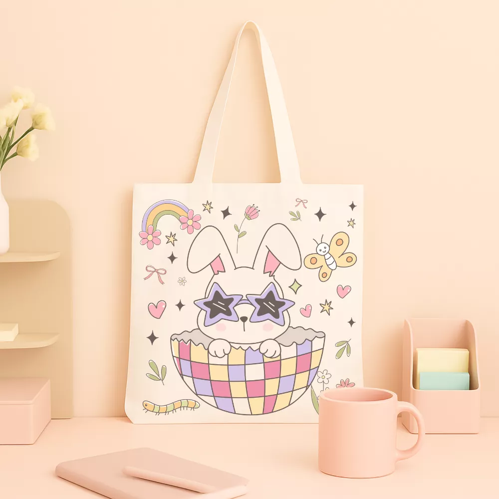 Bunny Basket Vászontáska - Image 4