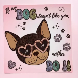 Bling Bling Dog Alumínium Kép