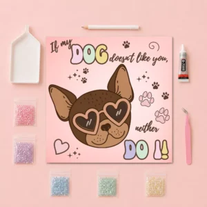 DIY Bling Bling Dog Alumínium Kép