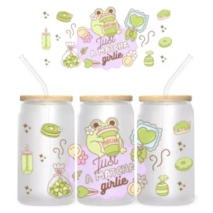 Matcha Bloom Bambuszfedeles Pohár