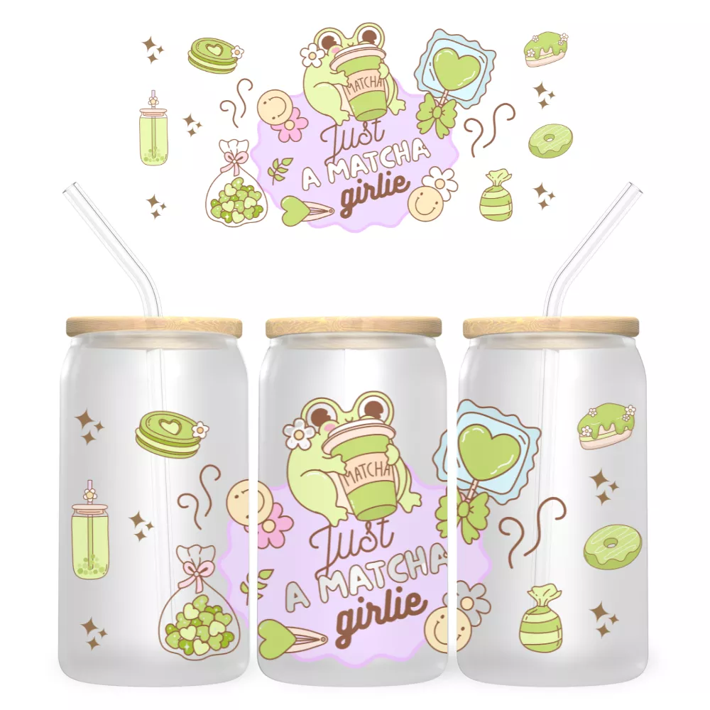 Matcha Bloom Bambuszfedeles Pohár