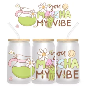 Matcha Glow Bambuszfedeles Pohár