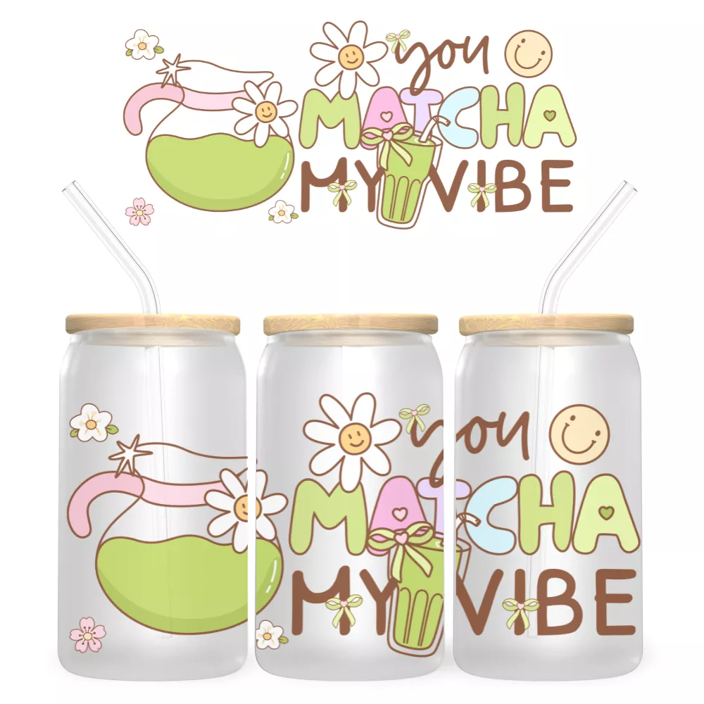 Matcha Glow Bambuszfedeles Pohár