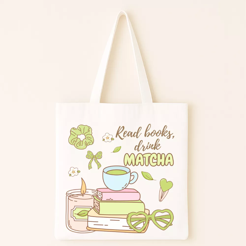 Matcha Happiness Vászontáska